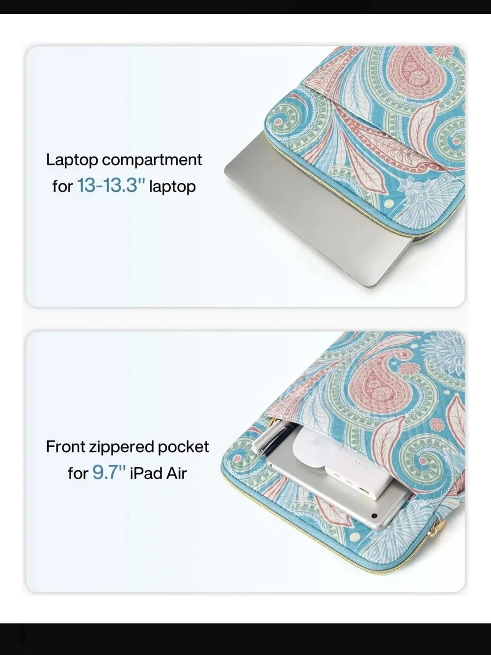 Bagsmart Paisley-Print Tablet Sleeve